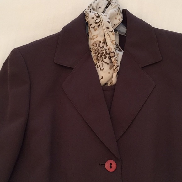 Le Suit 2-Piece Skirt Suit - Chocolate Brown - Picture 2 of 8